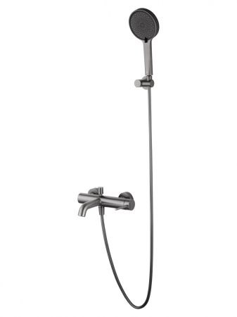 Смеситель для ванны с душем WONZON & WOGHAND STICK, Темный графит (WW-88639017-BGM)
