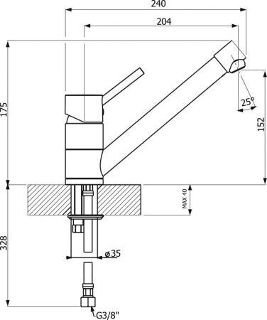 Смеситель для кухни Florentina Фита 33.27L.1120 Шампань, артикул 33.27L.1120.202