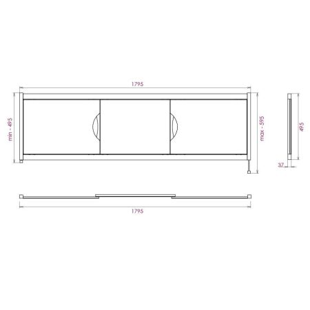 Экран под ванну Onika Лагуна 180 белый
