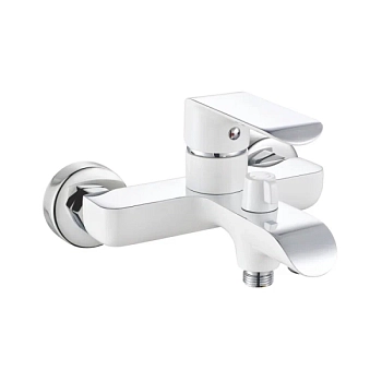 Смеситель для ванны Rose R2102F, белый/хром