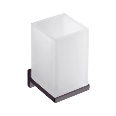 Colombo Look Стакан подвесной, цвет: PVD графит полированный/матовое стекло, артикул B1602.GL-VAN