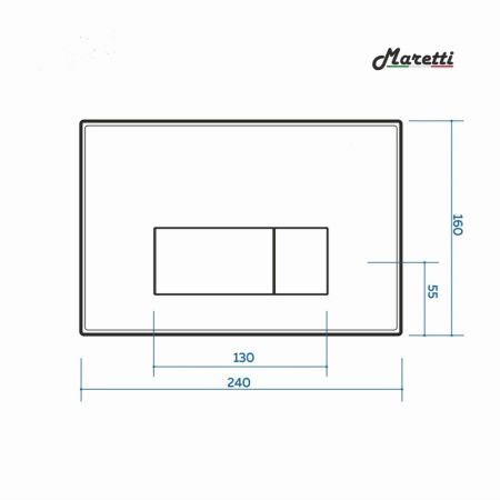 Клавиша смыва Maretti Umbria AC12UM-740, белый, артикул AC12UM-740