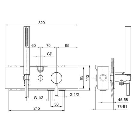 Fantini Nostromo Смеситель для душа, встраиваемый, (наружняя часть), цвет: нержавеющая сталь, артикул 50 93 E384B