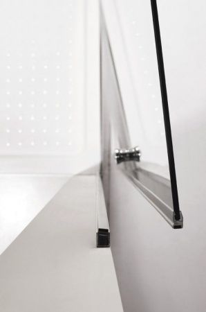 Душевая дверь в нишу Cezares Eco B-1 80 профиль Хром стекло прозрачное