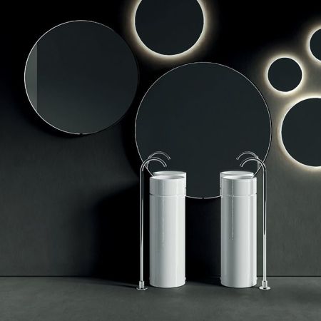 Kerasan  Oke Пьедестал для раковины 5540,слив в пол с креплением WB5N, цвет: белый