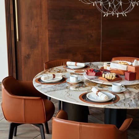 ADJ Круглый плейсмат, D40 см., цвет: коньяк/бордо, артикул 0003.09/30