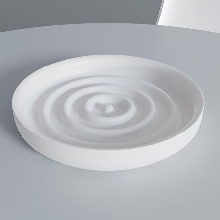 SALINI GOCCE Мыльница Ø120х20 мм., настольная, S-Stone, цвет белый матовый, артикул 1902201