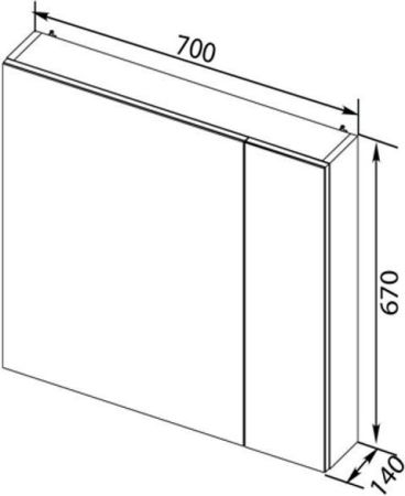Зеркальный шкаф Aquanet Порто 70 белый, артикул 00241748