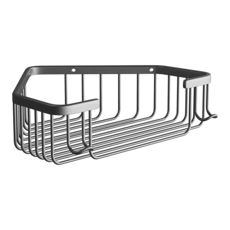 Полка угловая для ванной Shevanik SW01T, оружейная сталь, артикул SW01T