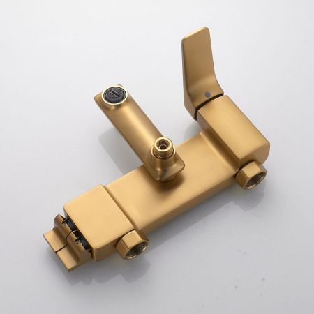 Душевая система Shevanik S4226G, золотой сатин