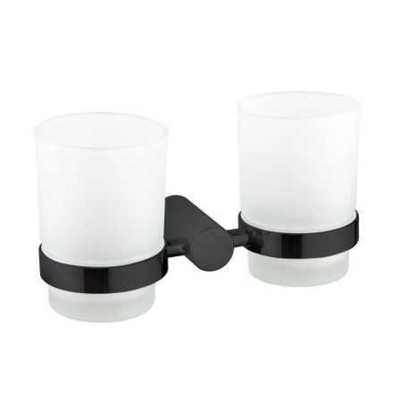 Стакан для ванной комнаты двойной Haiba HB8408-7, черный