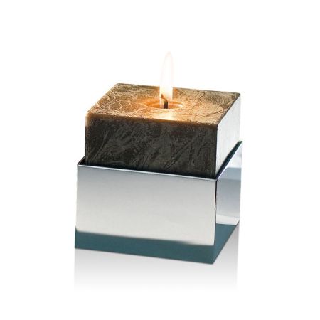 Подсвечник, Decor Walther, BRICK, BK KNH, ширина, мм-80, глубина, мм-80, высота, мм-50, цвет-хром, артикул 0592100