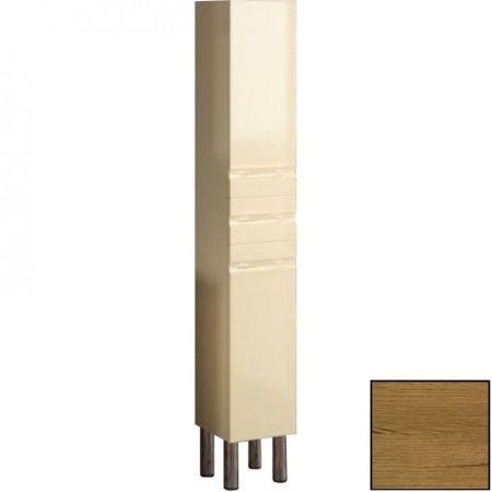 Шкаф пенал SanVit Прима 30 pprim с фактурой под дерево прямые ручки Акация светлая