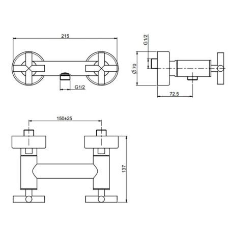 Fima Carlo Frattini Maxima Смеситель для душа, настенный, цвет: чёрный матовый, артикул F5305/1NS