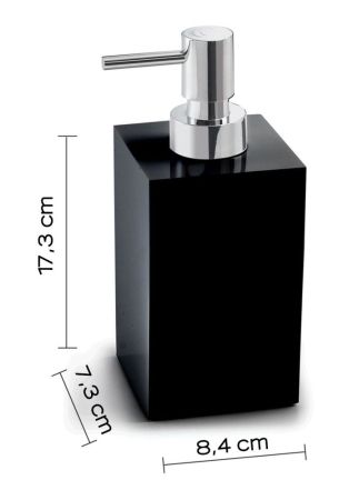 Gedy Sofia, настольный дозатор с пластиковой помпой, черный матовый, артикул SF80(14)