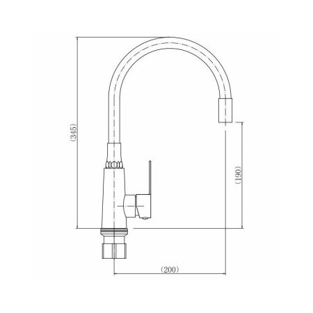 Смеситель для кухни с гибким изливом FASHUN A54301-16, сатин/коричневый