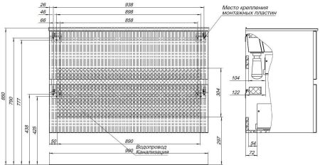 Тумба под раковину Aquanet Джейн 100 мисти грин, артикул 00313320