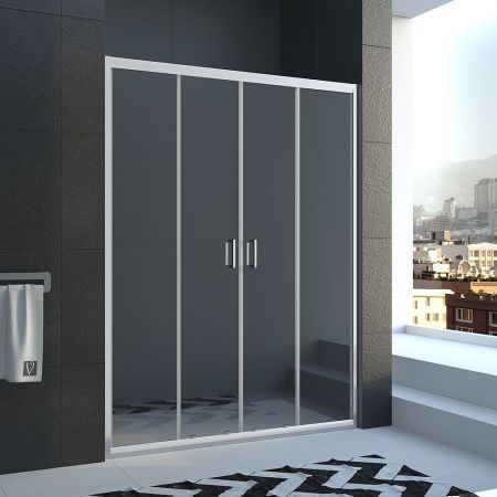 Душевая дверь Veconi Vianno VN-45, 2000x1850, хром, стекло прозрачное