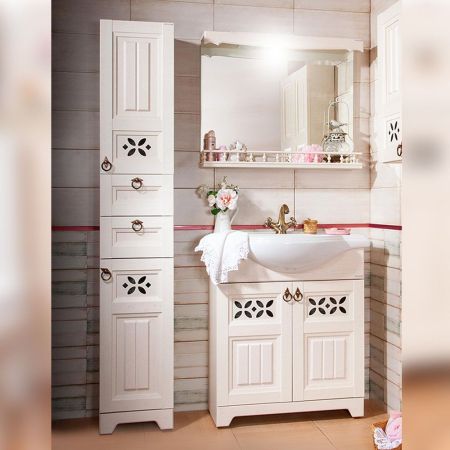 Комплект мебели для ванной Бриклаер КАНТРИ 80KP, бежевый, артикул КАНТРИ 80KP