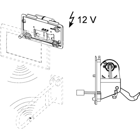 TECEplanus, механизм дистанционного смыва, радио, 220/12 В