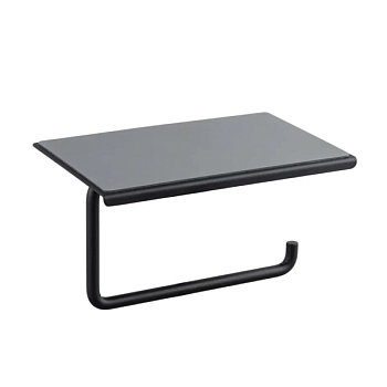 Держатель для туалетной бумаги с полочкой Shevanik SZ15H, черный