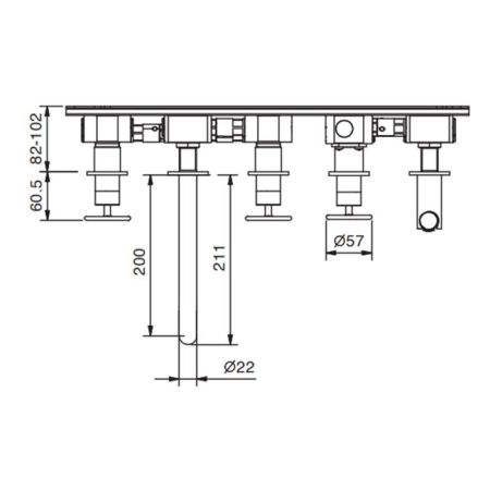 Внутрення часть, Fantini, Fontane Bianche, назначение-для смесителя для ванны и душа, стандарт подвода воды-1/2"