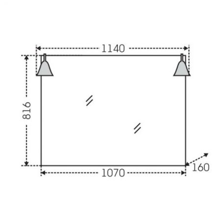 Зеркало СаНта Монарх 100 700205 с подсветкой, цвет белый, артикул 700205