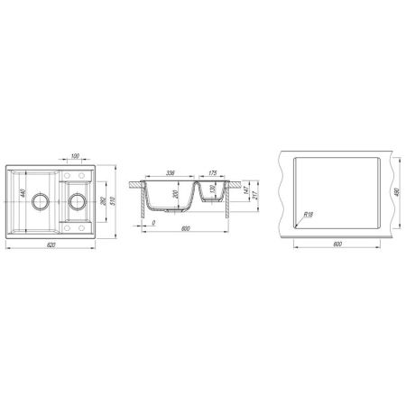 Кухонная мойка Dr. Gans АСТРА 25.065.D0620.402, дюна, артикул 25.065.D0620.402