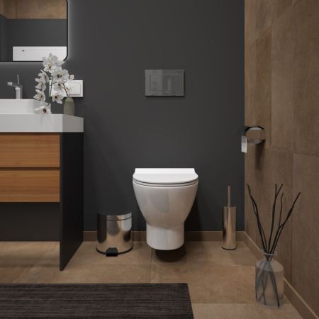 Унитаз подвесной Maretti Ritta безободковый с микролифтом, RI10PBM53-844, белый, артикул RI10PBM53-844