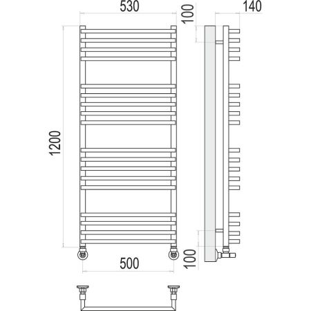 Полотенцесушитель водяной Terminus Берн П18 50х120, артикул 4670078513427