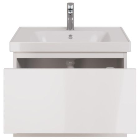 Тумба с раковиной подвесная Dreja Perfecto 70 см, белый, артикул 99-0807-com