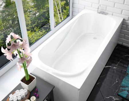 Ванна из искусственного камня Эстет Альфа 180x80 Белая