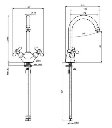 FIMA|Carlo Frattini Kitchen Смеситель (Olivia) для кухни, вращающийся излив, цвет хром, артикул F5007CR