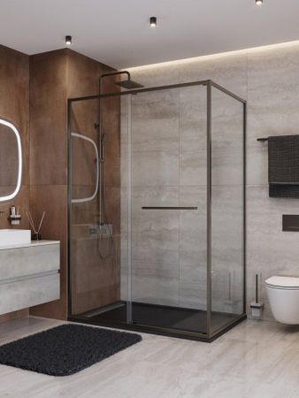 LUX-AH-FS-11-100/90-C-CR Душевой уголок, артикул LUX-AH-FS-11-100/90-C-CR