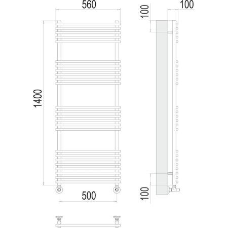 Полотенцесушитель водяной Terminus Ватра П25 50х140, артикул 4670078530578