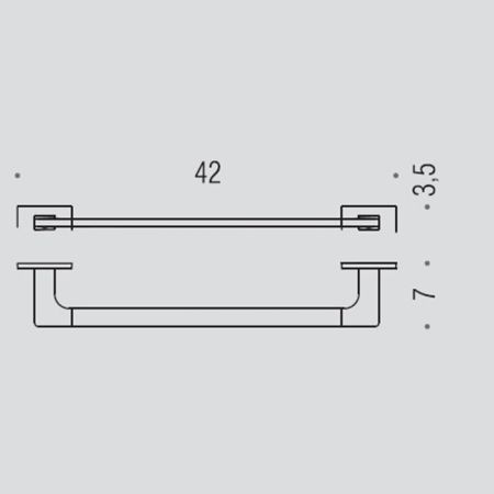 Colombo Look Полотенцедержатель 42см, цвет: белый матовый, артикул B1609.BM