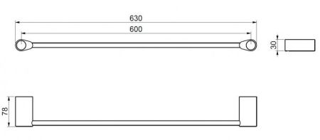 Полотенцедержатель VERONA PUSH AM-M-049-CR, артикул AM-M-049-CR