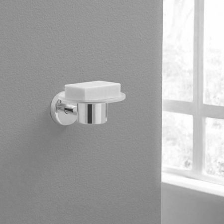 HG Logis Мыльница подвесная, латунь/хрустальное стекло, цвет: хром, артикул 40515000