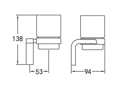 Стакан настенный CEZARES ULTIMA, артикул CZR-F-8930