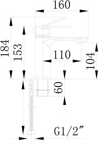 Смеситель SANTA B для раковины, черный BOCH MANN BM8595