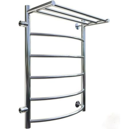 Водяной полотенцесушитель Тругор Приоритет 1 П ПМ L 80x50 с полкой Хром, артикул Приоритет1/ПМ508050Плев