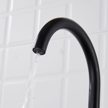 Смеситель для кухни с подключением фильтра Shevanik S428H, черный, артикул S428H