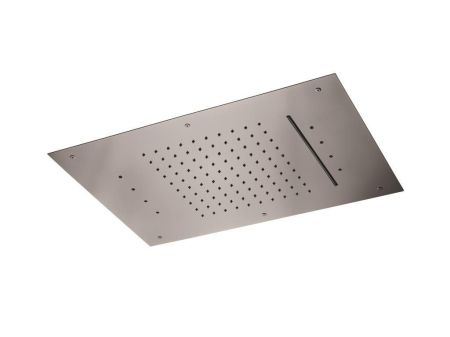 Верхний душ встраиваемый двухрежимный (дождь и каскад) с хромотерапией CEZARES SDAH2-6040, артикул CZR-SDAH2-6040-NOP