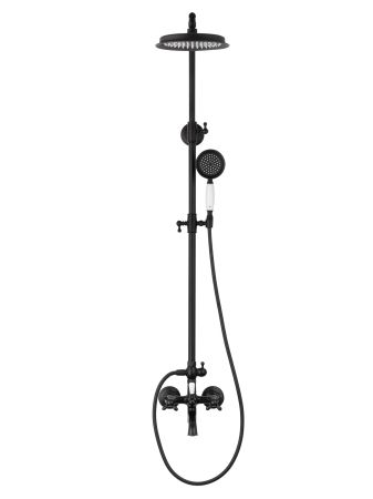 Душевая система WONZON & WOGHAND RETRO, Черный матовый (WW-88739020-MB), артикул WW-88739020-MB