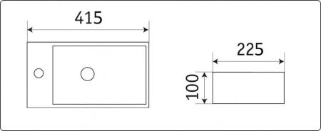 Умывальник CeramaLux D1043, артикул 