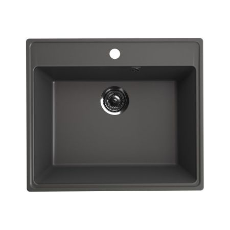 Кухонная мойка Ulgran Quartz Forte 580-09, мокрый асфальт, артикул Forte 580-09