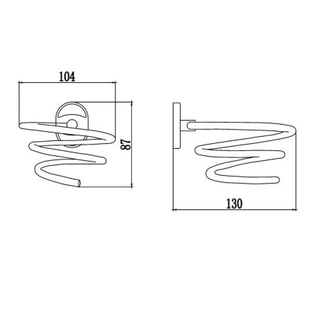 Держатель для фена Savol S-007056, хром, артикул S-007056