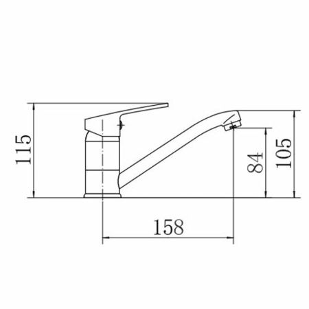Смеситель для кухни FASHUN A4516, хром