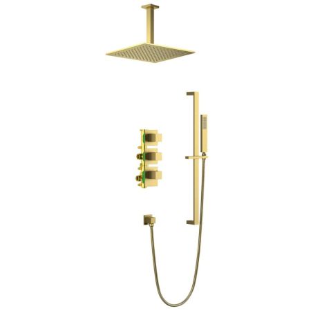 Душевая система встроенная с термостатом Timo Selene SX-2229/17SM золото матовое, артикул SX-2229/17SM