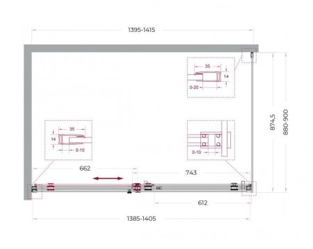 SOFT_CLOSE-2-AH-1-110/100-C-Cr Душевой уголок, артикул SOFT_CLOSE-2-AH-1-110/100-C-Cr